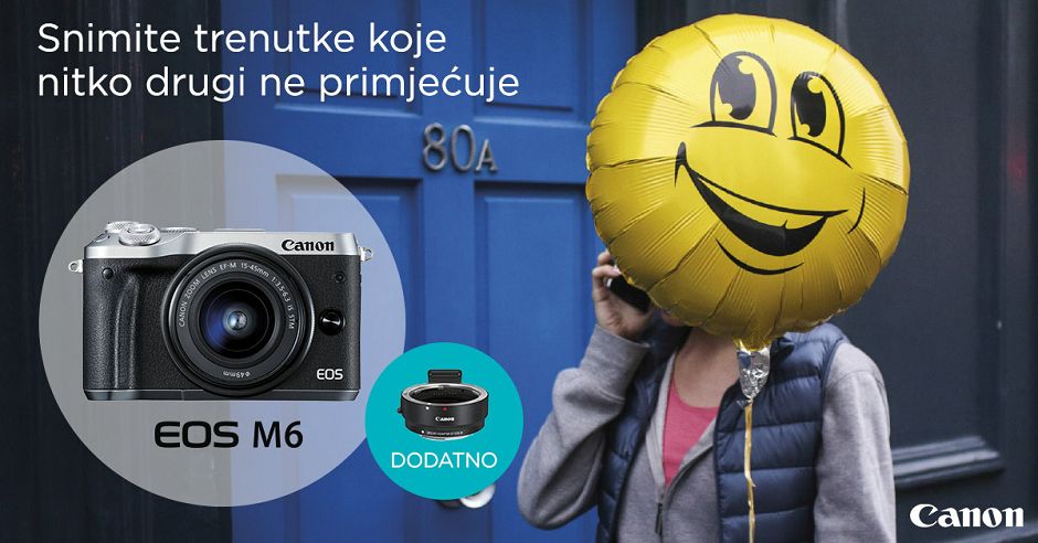 Canosa akcija Canon EOS M6 + gratis adapter i bonus popust