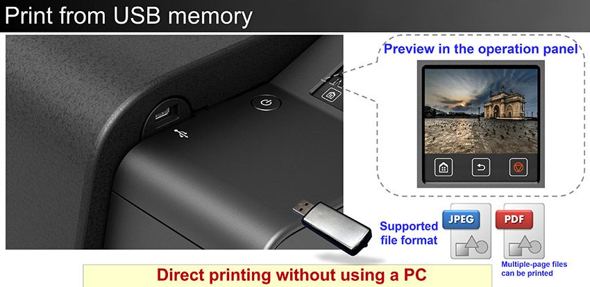 imagePROGRAF USB direct print from memory