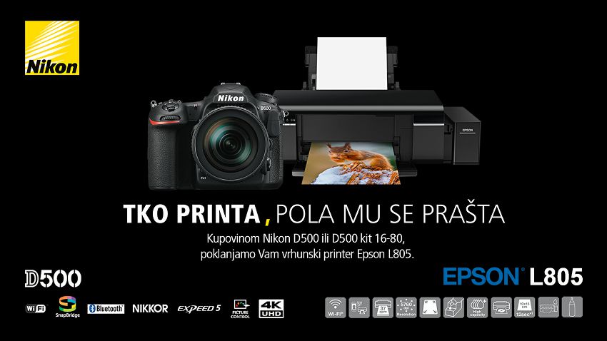 Nikon D500 promocija Epson L805
