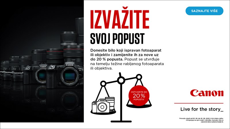 Canon trade in promocija staro za novo - izvaži svoj popust