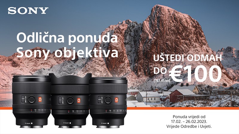 Go Native sa Sony objektivima, sada s popustom do 100 EUR (753,45 kn)