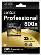 Lexar CF Compact Flash UDMA 7 32GB 800X 120mb/s Professional 629020