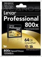 Lexar CF Compact Flash UDMA 7 64GB 800X 120mb/s Professional 629027