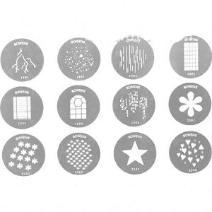 Bowens BW-1879 Set of 12 m-size Gobos to fit Universal Spot Attachment BW-1880 Spotlights