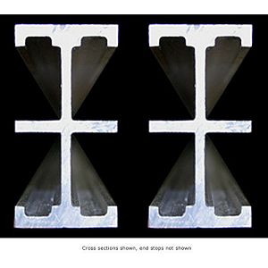 Bowens BW-2656 2m hi-glide support rails (pair) inc end stops Hi Glide Rail System