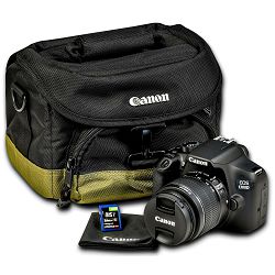 Canon EOS 1300D + 18-55 IS + 100EG + 8GB KIT DSLR digitalni fotoaparat, objektiv EF-S 18-55mm F3.5-5.6 IS, torba i memorijska kartica (1160C064AA)