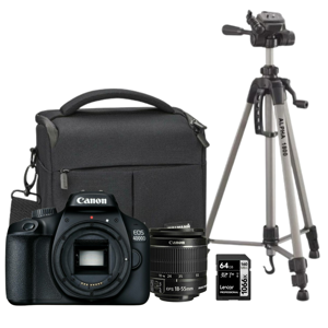 Canon EOS 4000D + 18-55 DC III + Cullmann torba Malaga Maxima 120 Black + Lexar SDXC 64GB 1066x + Cullmann Stativ Alpha 1800