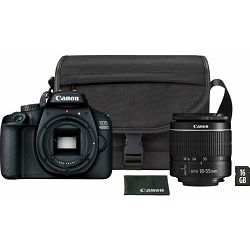 Canon EOS 4000D + 18-55 DC III + SB130 torba + 16GB kartica DSLR Digitalni fotoaparat s objektivom EF-S 18-55mm f/3.5-5.6 (3011C019AA)
