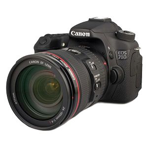 Canon EOS 70D + 24-105 L F4 IS USM fotoaparat + objektiv F/4.0 WIFI