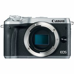 Canon EOS M6 Body Silver 24.2MP FullHD 60fps Dual Pixel CMOS AF WiFi Mirrorless Digital Camera srebreni digitalni fotoaparat (1725C002AA)