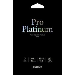Canon Photo Paper Pro Platinum PT-101 10x15cm 20 listova foto papir za ispis fotografije Smooth gloss 300gsm ISO98 0.3mm 4x6" 20 sheets PT101S (BS2768B013AA)