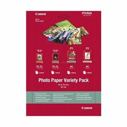 Canon Photo Paper Variety-Pack VP-101 10x15cm + 21x29.7cm A4 20 listova (5x High Gloss S + 5x Semi Glosy S + 5x Matte A4 + 5x Glossy A4) komplet foto papir za ispis fotografije VP101SA4 (BS0775B079AA)