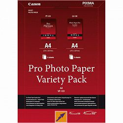 Canon Photo Paper Variety-Pack VP-101 21x29.7cm A4 10 listova (5x Matte Pro Luster + 5x Smooth gloss Pro Platinum) komplet foto papir za ispis fotografije 10 sheets VP101PRO (BS6211B020AA)