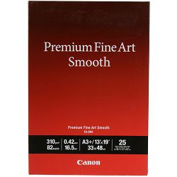 Canon Premium Fine Art Smooth FA-SM1 32.9x48.3cm A3+ 25 listova foto papir za ispis fotografije Cotton matte 310gsm ISO85 0.42mm 25 sheets FASM1A2 (BS1711C006AA)
