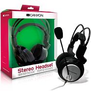 CANYON Headset , 20Hz-20kHz, Ext. Microphone, color Black , cable integrated volume control, adjustable, lightweight headband