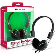 CANYON Headset , 20Hz-20kHz, Ext. Microphone, color Black , cable integrated volume control, adjustable, lightweight headband