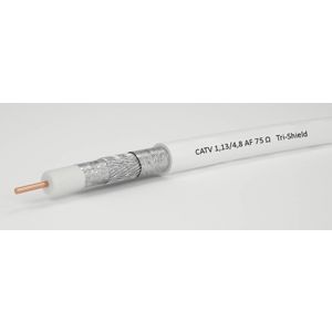 Cavi Europack Coaxial Cable CATV 1.13/4.8 AF PVC Tri Shield Eca Drop Cable - 1m (reže se po mjeri, cijena po metru)
