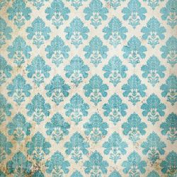 Click Props Background Vinyl with Print Damask Distressed Blue 1,52x1,52m studijska foto pozadina s grafikom