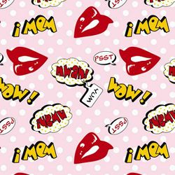 Click Props Background Vinyl with Print Lips Pink 1,52x1,52m studijska foto pozadina s grafikom