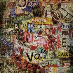 Click Props Background Vinyl with Print Paper Clippings 1,52x1,52m studijska foto pozadina s grafikom