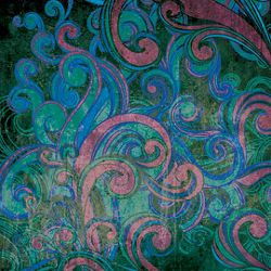 Click Props Background Vinyl with Print Floral Swirls Blue 1,52x1,52m studijska foto pozadina s grafikom