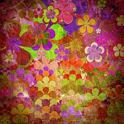 Click Props Background Vinyl with Print Flower Power 1,52x1,52m studijska foto pozadina s grafikom
