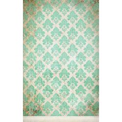 Click Props Background Vinyl with Print Damask Distressed Greem 1.52x2.44m studijska foto pozadina s grafikom