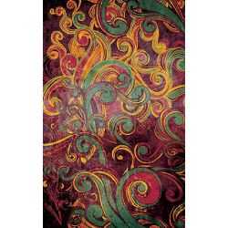 Click Props Background Vinyl with Print Floral Swirls Purple 1.52x2.44m studijska foto pozadina s grafikom