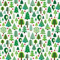 Click Props Background Vinyl with Print Christmas Trees 1.52x2.44m studijska foto pozadina s grafikom