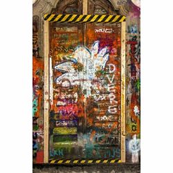 Click Props Background Vinyl with Print Graffiti Door 2 1.52x2.44m studijska foto pozadina s grafikom