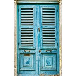 Click Props Background Vinyl with Print Blue Slatted Door 1.52x2.44m studijska foto pozadina s grafikom