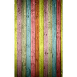 Click Props Background Vinyl with Print Coloured Wood 1.52x2.44m studijska foto pozadina s grafikom