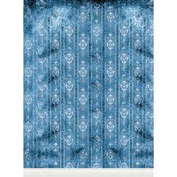 Click Props Background Vinyl with Print Distressed Wallpaper Blue 2.13x2.9m studijska foto pozadina s grafikom