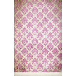 Click Props Background Vinyl with Print Damask Distressed Pink 2.13x2.9m studijska foto pozadina s grafikom