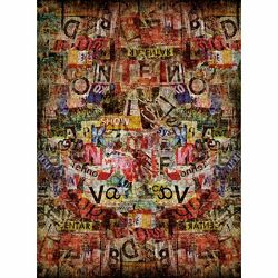 Click Props Background Vinyl with Print Paper Clippings 2.13x2.9m studijska foto pozadina s grafikom