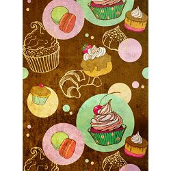 Click Props Background Vinyl with Print Cupcakes 2.13x2.9m studijska foto pozadina s grafikom