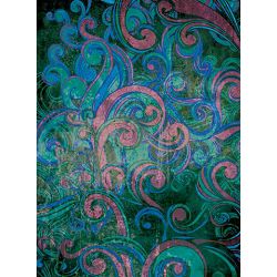 Click Props Background Vinyl with Print Floral Swirls Blue 2.13x2.9m studijska foto pozadina s grafikom