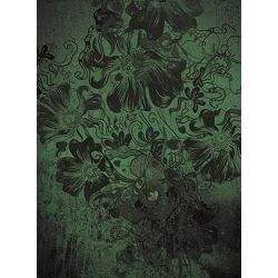 Click Props Background Vinyl with Print Flowerbomb Green 2.13x2.9m studijska foto pozadina s grafikom
