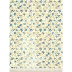 Click Props Background Vinyl with Print Dirty Blue Poppies 2.13x2.9m studijska foto pozadina s grafikom