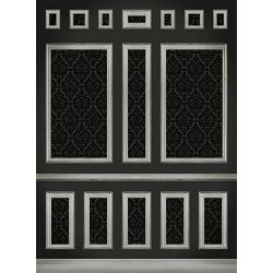 Click Props Background Vinyl with Print Wallpapered Panels Black 2.13x2.9m studijska foto pozadina s grafikom
