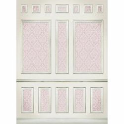 Click Props Background Vinyl with Print Wallpapered Panels Pink 2.13x2.9m studijska foto pozadina s grafikom