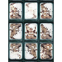 Click Props Background Vinyl with Print Grungy Window 2.13x2.9m studijska foto pozadina s grafikom