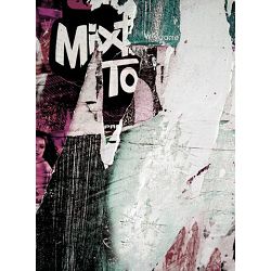 Click Props Background Vinyl with Print Newspaper Wall Pink 2.13x2.9m studijska foto pozadina s grafikom
