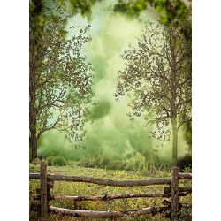 Click Props Background Vinyl with Print Forest Fence 2.13x2.9m studijska foto pozadina s grafikom