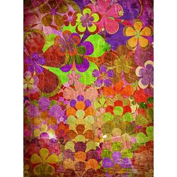 Click Props Background Vinyl with Print Flower Power 2.13x2.9m studijska foto pozadina s grafikom