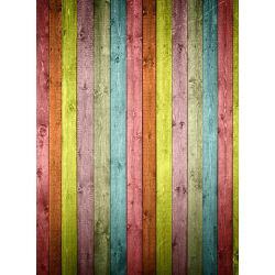 Click Props Background Vinyl with Print Coloured Wood 2.13x2.9m studijska foto pozadina s grafikom