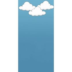 Click Props Vinyl with Print Cartoon Clouds 1.52x3m studijska foto pozadina s grafikom