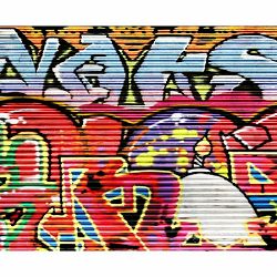 Click Props Vinyl with Print Shutter Graffiti 2 3x2.44m studijska foto pozadina s grafikom