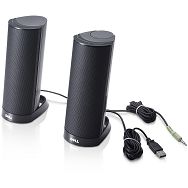 DELL Soundbar AX210CR, USB, 2 speakers with nominal output power 1.2 Watt, Black