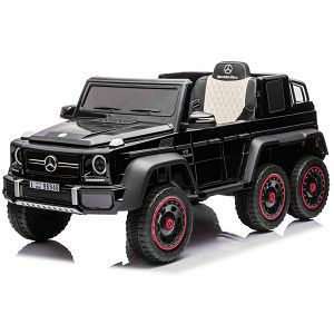 Dječji auto na akumulator Mercedes-Benz G63 AMG 6X6 Black, jednosjed, 6 rota s neovisnim ovjesom, Pogon 2 x 45W, 12V 10AH baterija, plastične rote i sjedalo, daljinski upravljač, licenca